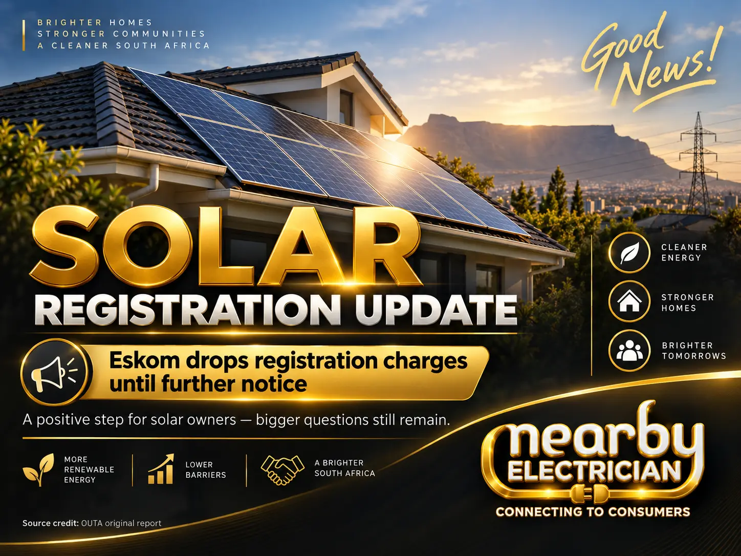 ☀️ Solar Registration Update: Eskom Drops Registration Charges Until Further Notice